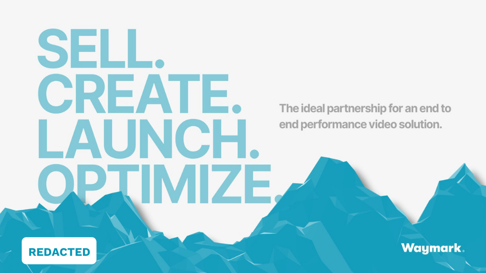 Waymark sales pitch deck cover